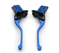 YCSYHQM 50cc-300cc 100cc 80cc Scooter ATV Motorcycle Hydraulic Clutch Brake Levers Master Cylinder Set For Yamaha For HONDA For Suzuki For Kawasaki-blue