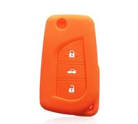 YCSYHQM Key Cover For Toyota C-HR Auris Corolla Verso Avensis Yaris Aygo Scion TC IM 2016 Car Remote Key Fob Shell Cover Case Keychain-Orange