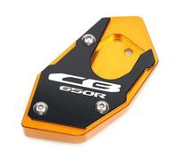 YCSYHQM Motorcycle CNC Kickstand Foot Side Stand Extension Pad Support Plate Enlarge Stand Fit For CBR650R CB650R CBR650F CB650F-CB650R-Gold