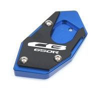 YCSYHQM Motorcycle CNC Kickstand Foot Side Stand Extension Pad Support Plate Enlarge Stand Fit For CBR650R CB650R CBR650F CB650F-CB650R-Blue