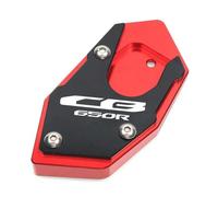 YCSYHQM Motorcycle CNC Kickstand Foot Side Stand Extension Pad Support Plate Enlarge Stand Fit For CBR650R CB650R CBR650F CB650F-CB650R-Red