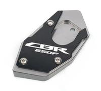 YCSYHQM Motorcycle CNC Kickstand Foot Side Stand Extension Pad Support Plate Enlarge Stand Fit For CBR650R CB650R CBR650F CB650F-CBR650F-Titanium