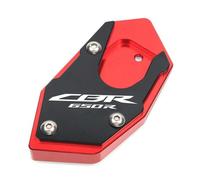 YCSYHQM Motorcycle CNC Kickstand Foot Side Stand Extension Pad Support Plate Enlarge Stand Fit For CBR650R CB650R CBR650F CB650F-CBR650R-Red