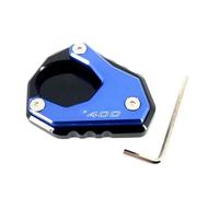 YCSYHQM Motorcycle CNC Kickstand Foot Side Stand Extension Support Plate Pad Fit For NINJA400 NINJA 400 Z400 2018-2023 2021 2020-Z400-Blue