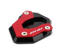 YCSYHQM Motorcycle CNC Kickstand Sidestand Stand Extension Enlarger Pad Fit FOR ER6N ER6F NINJA650 NINJA 650-ER6F-Red
