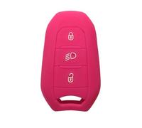 YCSYHQM Shell Cover Holder Car Key Fob Case 5008 DS5 DS6 For PEUGEOT 208 DS3 For Citroen C4 C5 X7 Silicone Rubber For Smart Remote Key Cover-rose