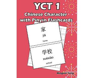 YCT 1 Chinese Character with Pinyin Flashcards: Standard Youth Chinese Test Level 1 Vocabulary Workbook for Kids (Version II)