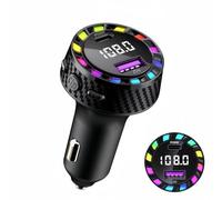 YCTech Bluetooth Car Charger Adapter, Car Radio Bluetooth FM Transmitter Receiver, 2 USB Ports, Hand-Free Calling, Music Player for iPhone 17 16 15 14 13 12 Pro Max, Samsung S25 S24 S23 S22 Ultra Plus