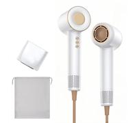 YCTech Negative Ionic Hair Dryer 1600W - Lightweight Blow Dryer with 4 Heat & 2 Speed Setting, 110,000 RPM, Magnetic Concentrator Nozzle, Fast Drying Hairdryer for Home, Travel & Salon Women (1.8m)