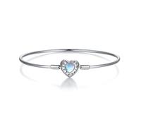 YCTTKDD Bracciale Portafortuna o Pietra curativa Bracciale in con Chiusura a Cuore Bracciale Rigido per Donne e Ragazze