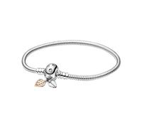 YCTTKDD Bracelet 925 Silver Snake Chain Barrel Heart Clasp Rose Gold Beads Bracelets Bangles Luxury Jewelry