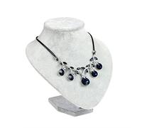 YCTTKDD Jewelry Organizer Model Bust Show Exhibitor 6 Options Gray Velvet Jewelry Display for Woman Necklaces Pendants Mannequin Jewelry Stand Organ