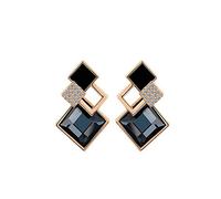 YCTTKDD S925 Sterling Silver Needle Earring Vintage Gem Platinum Plated Stud Earring Women Girls Hypoallergenic Jewelry Accessories