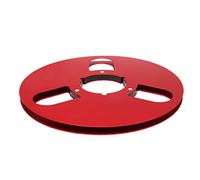 Yctze 1/4 Inch 10 Inch Empty Reel - Aluminum Alloy Takeup Reel for Open Tape Players - 3 Holes for Enhanced Stability (Red)