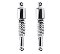 Yctze 1 Pair Motorcycle Rear Shock Absorber Fit for Suzuki GN125 | Steel Alloy 5mm Spring Steel, Electroplated Finish, Adjustable Damping, 10mm Inner Hole, for E-Bike, Scooter, ATV, Go Kart