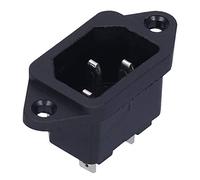 Yctze 10 Pcs 3- Male Plug Power Socket, Copper Chassis Mount Connector, Industrial AC250V 10A Power Supply Rice Cookers, Refrigerators, Conditioners, Induction Cookers, and Computers