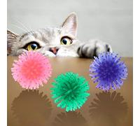 Yctze 10 Pcs Colorful Cat Toy Balls - Lightweight Portable Pet Toy for Cat Playtime, Engaging Balls to Relieve Stress and Bond with Your Feline Friend