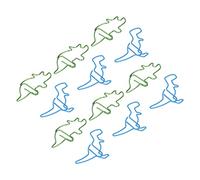 Yctze 100 Pcs Cute Hippo Dinosaur Shaped Clips Metal Portable Document Organizers for Office School