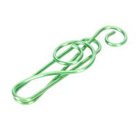 Yctze 100 Pcs Cute Music Note Paper Clips - Stylish Wire Bookmarks File Classification & Document Organization - Portable Paper Clamp Accessories Ideal Office, School, and Home Use (Green)
