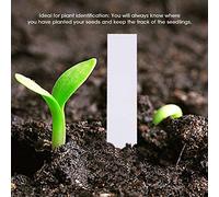 Yctze 100 Pcs Plastic Plant Seed Labels, Nursery Garden Stake Tags, Reusable Marking Tags with Common Pens, Ideal for Marking Seed Trays, Pots & Plants (White)