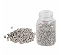 Yctze 1000PCS/Bottle Professional Silicone Lining Link Rings for Human ，Soft and Loops in Rings，silicone Hair ，tools，loops，1000 ，human ，aluminum Hair Ri (Beige)