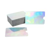Yctze 100PCS Aluminum Foil Card Blocking Sleeves I-Demagnetization Holders for Credit ID Silver (Silver)