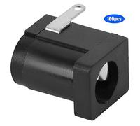 Yctze 100PCs DC Power Socket Female Connector 5.5 X 2.1MM Lightweight Electrical Parts for Household and Projects