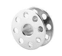 Yctze 100pcs Metal Sewing Bobbins for Industrial Sewing Machines - No Holes, Universal Fit, Easy Rewind, Durable Design, Ideal for Yarn Spools (270010 Iron Bobbin with Holes)