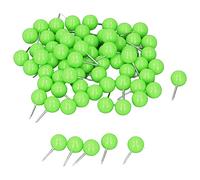 Yctze 100Pcs Push Pins Map Tacks - Steel Plastic Decorative Marking Pins for Cork Boards, 9.5x20mm - Ideal for Marking Locations, Travel Routes, and More (Green)