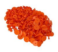 Yctze 100PCS Thickened Sheep Ear for Animal Identification - Sturdy Plastic Ear Number Markers for Livestock Management (Orange Wordless Ear tag)