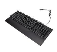 Yctze 104 Keys USB Wired RGB Gaming Keyboard with Ergonomic Wrist Rest, Crystal Clear Characters, Solid Resilience and Mechanical Feel, Ideal for Office and Gaming Use (GK60