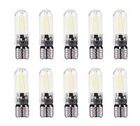 Yctze 10Pcs 12V W5W T10 194 Glass Cob Filament Led Car Reading Drl Trunk Led Bulb White Light W5W Led T10 Lampadina 5W Cob Lampadine F