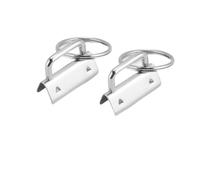 Yctze 10Pcs 32mm Metal Tail Clamp/Holder with Key Ring - Essential DIY Bag Purse Making Supplies for Strap Connections