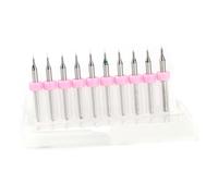 Yctze 10Pcs PCB Print Circuit Board Carbide Drill Bits Tool Drilling Holes Drill Bits，PCB ，Carbide ，Print Circuit Board ，.1mm Bit，.2mm B (0.1mm)