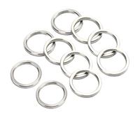 Yctze 10Pcs Stainless Steel Washer Spacer Kit, 15mm OD 12mm ID Hardware Accessories, Durable Spacer Set with Stainless Steel Construction, Ideal for Shaft Bearing Assembly & Mechanical