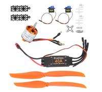 Yctze 1100KV Brushless Motor, 40A ESC, SG90 9G Micro Servo, 1060 Propeller Combo for RC Plane, DIY Drone, Aircraft Parts, Micro Airplane Power Kit (A2217 KV1100KV Brushless Motor 40A ESC SG90)