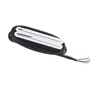 Yctze 11K Dual Hot Rail Humbucker Pickup - Ceramic Magnet, ABS Electric Guitar Dual Coil Pickup for Enhanced Sound and Noise Reduction (white silver rail)