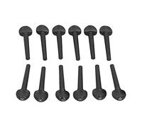 Yctze 12 Pcs Premium Ebony Tuning Pegs 8.7cm, Wooden Replacement Accessories with Fisheye for Oud, Violin, Viola, Fiddle and Lute