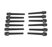 yctze 12 pcs premium ebony tuning pegs 8 7cm wooden replacement accessories with fisheye for oud violin viola fiddle and lute