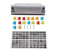 Yctze 12 Way Fuse Block Multifunctional Fuse Block Box Holder with Sticker for Cars Trucks RVs Trailers Buses