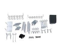 Yctze 140Pcs Pegboard Hooks Set with Locking Clips and Bins for Efficient Tool Organization and Wall Storage
