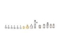 Yctze 15PCS Stainless Steel Airbrush Adapter Set - Arrow Storage Case Disconnect Fittings & Connectors for Airbrushes, Compatible with Most Brands