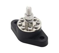 Yctze 180A Stud Terminal 3 8inch M10 Stud Junction Post 8 Terminal Block DC48V Cable Connectors for Automobile RV Ships Trucks Yacht with Transparent Cover Nylon Glass Fiber Reinforce (Black)