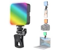 Yctze 185 LED Video Light with RGB Full Color 90+ CRI 3200K-6500K Adjustable Brightness for Phone Tablet Laptop Webcam Live Streaming Selfie Video Conference with Type C Charging