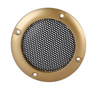 Yctze 2 Inch Speaker Protective Mesh Cover, Shatter Resistant Steel Mesh Circle, Elegant & Compact Design for Car Speakers, 2 Pack (Gold)