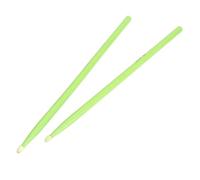Yctze 2 Pairs Wooden 5A Drumsticks with Unique Wavy Design for Kids, Adults & Beginners - for Practice and Performance in Orange (Green)