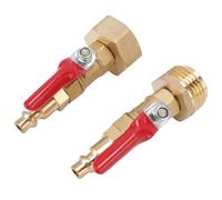 Yctze 2 Pcs Brass RV Winterize Blowout with Quick Plug & Valve - Winterizing Blowing Out Valve RVs, Boats, and Travel Trailers - Water Management Tool Adventures
