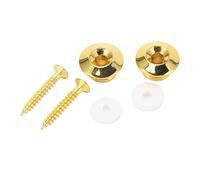Yctze 2 Pcs Guitar Strap Button, Secure Locking Gold Metal Guitar Strap End Pins, Universal Application Pins for Acoustic Electric Guitars Basses Ukuleles