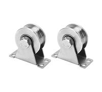 Yctze 2 Pcs Quiet Stainless Steel Wheel Pulley Block for Up to 100KG -, & Multi-Purpose Solution for Ceiling or Wall Applications