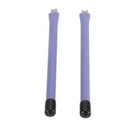 Yctze 2 Pcs Retractable Brush Set with Steel Wire Head and Comfortable Rubber Handle for Jazz and Performance (Purple)